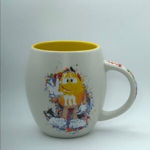 M&M'S Yellow Character Big Face Splatter Coffee Mug